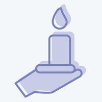 Icon Bereavement. related to Seath symbol. two tone style. simple illustration vector