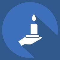 Icon Bereavement. related to Seath symbol. long shadow style. simple illustration vector