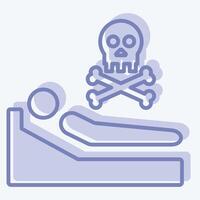Icon Pass Away. related to Seath symbol. two tone style. simple illustration vector