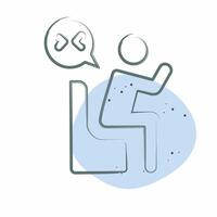 Icon Grief. related to Seath symbol. Color Spot Style. simple illustration vector
