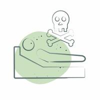 Icon Pass Away. related to Seath symbol. Color Spot Style. simple illustration vector