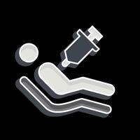 Icon Euthanasia. related to Seath symbol. glossy style. simple illustration vector