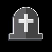 Icon Tombstone. related to Seath symbol. glossy style. simple illustration vector