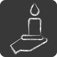 Icon Bereavement. related to Seath symbol. chalk Style. simple illustration vector