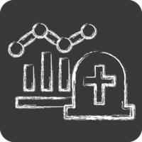 Icon Mortality. related to Seath symbol. chalk Style. simple illustration vector