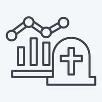 Icon Mortality. related to Seath symbol. line style. simple illustration vector