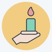Icon Bereavement. related to Seath symbol. color mate style. simple illustration vector