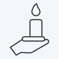 Icon Bereavement. related to Seath symbol. line style. simple illustration vector