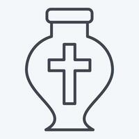 Icon Ashes. related to Seath symbol. line style. simple illustration vector