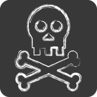 Icon Death. related to Seath symbol. chalk Style. simple illustration vector