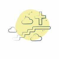 Icon Afterlife. related to Seath symbol. Color Spot Style. simple illustration vector