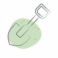 Icon Showel. related to War Military symbol. Color Spot Style. simple illustration vector