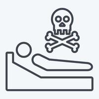 Icon Pass Away. related to Seath symbol. line style. simple illustration vector