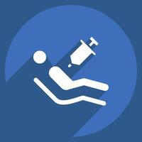 Icon Euthanasia. related to Seath symbol. long shadow style. simple illustration vector