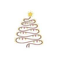 Christmas Tree Isolated on white vector