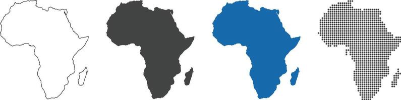 Africa map in outline, flat color, dotted style vector