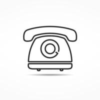 Minimal phone line icon vector