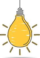 Abstract minimal light bulb vector