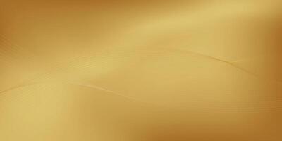 Gold abstract blurred gradient background with wavy lines pattern. illustration. vector