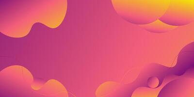 Abstract colorful gradient illustration background with simple wave and circle pattern. Trendy design. vector