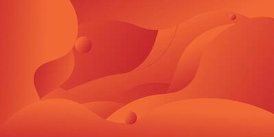 Abstract orange background overlapping with waves and circles pattern. Orange background elements. Eps10 vector