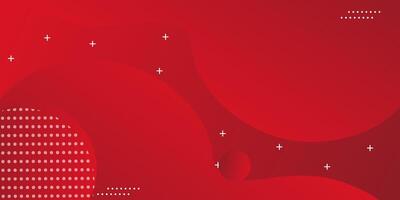 Abstract red gradient background with wavy fluid shapes with geometric patterns. Bright stylish background design. Cool and modern concept. Eps10 vector