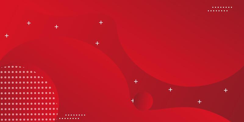 Abstract red gradient background with wavy fluid shapes with geometric patterns. Bright stylish background design. Cool and modern concept. Eps10