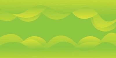 Abstract green geometric waves background. Modern background design. Bright and fresh colors. vector