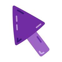 Cute cartoon mouse cursor in hand drawn style. Arrow pointer for point and click file, choice or next action. Cute desktop interface element isolated on white background. UI interface cursor. vector
