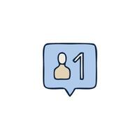 a person is standing in a chat box with a number one vector
