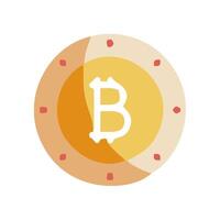 bitcoin icon flat design illustration vector