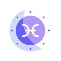 pisces zodiac sign symbol vector