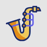 saxophone icon illustration vector