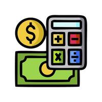 money and calculator icon illustration design vector
