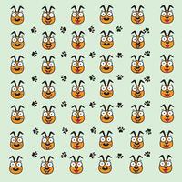 strange dog with black paw as a pattern background vector