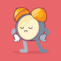 An Alarm clock character is waiting. vector