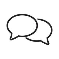 Chat icon. Talk speech bubble line icon. vector