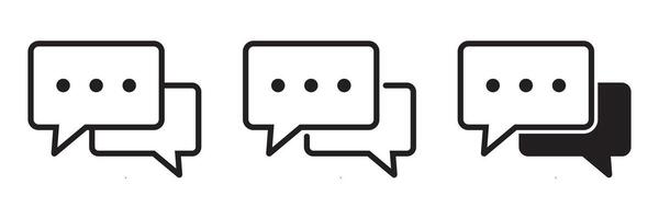 Chat icon. Talk speech bubble icon. Dialogue balloon icon. Comment sign. vector