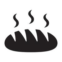Bread icon, bread loaf flat icon. vector