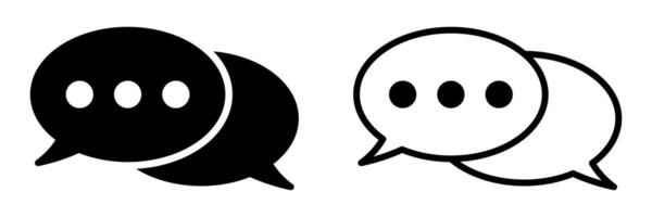 Chat icon. Speech bubble icon. Dialogue icon. Comment sign. vector