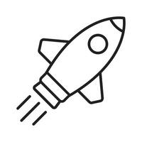 Rocket icon. Simple rocket sign. Rocket launched icon. vector