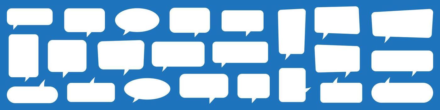 Set of speech bubbles. Speak bubble text, cartoon chatting box, message box. Blank empty speech bubbles. vector