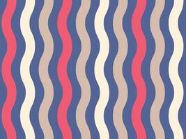 Groovy waves pattern, abstract background vector