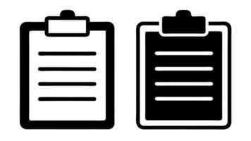 illustrations of clipboard icons representing document management, notes, and organization. Perfect for use in office-related designs, educational materials, and task management tools. vector