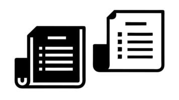 A icon of a receipt, representing transactions, payments, and financial records. This icon is ideal for use in finance-related projects, e-commerce designs, and business applications. vector