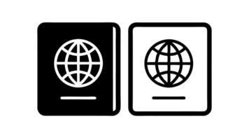 A icon of a passport, representing travel, identity, and international journeys. This icon is ideal for use in travel-related designs, immigration projects, and global content vector