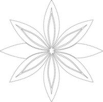 A flower drawing with dots on it vector