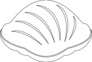 A shell coloring page vector