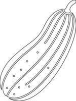 A cucumber coloring page vector
