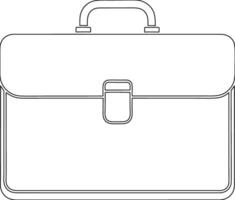 A briefcase outline on a white background vector